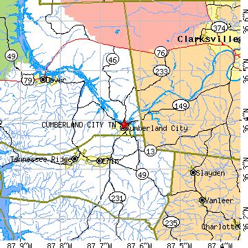 Cumberland City, Tennessee (TN) ~ population data, races, housing & economy