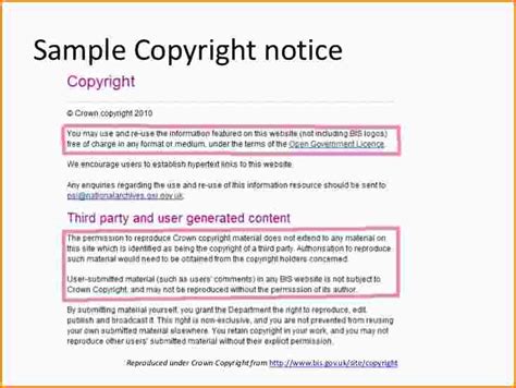 Copyright Notice Format | Template Business