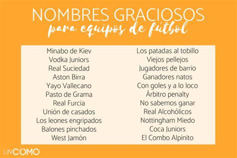 70 Nombres para EQUIPOS de FÚTBOL - ¡Serios y graciosos!