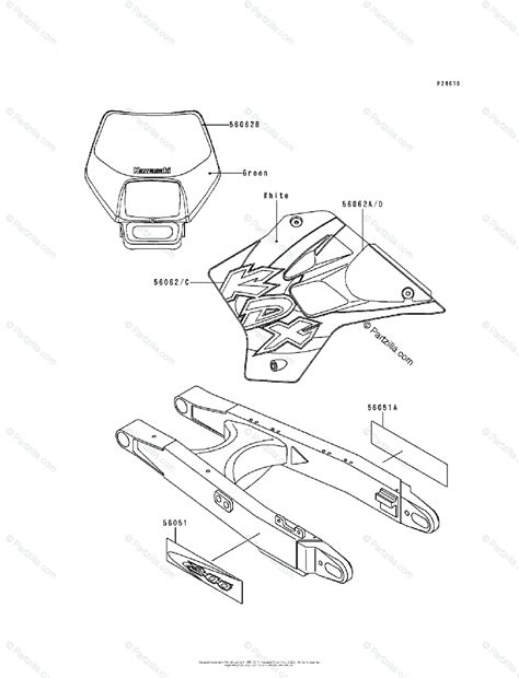 Kawasaki Motorcycle 1999 OEM Parts Diagram for Decals(KDX200-H5 ...