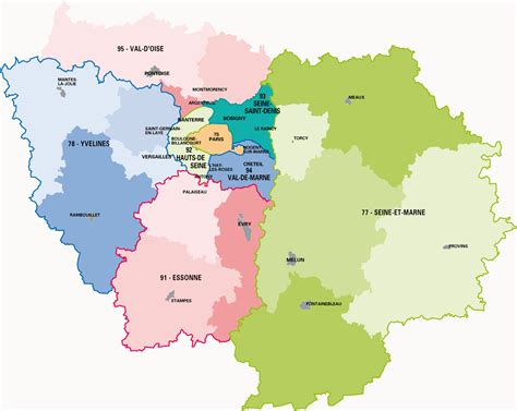 Carte Des Départements De L Ile De France | My blog