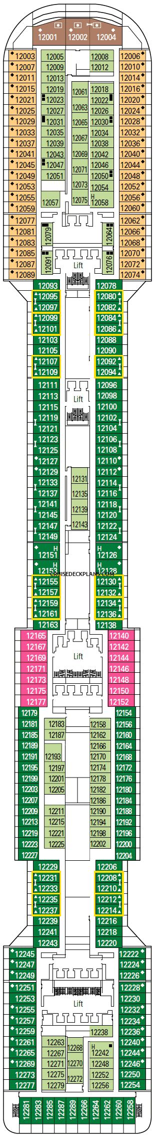 MSC Divina Deck 12 Deck Plan Tour