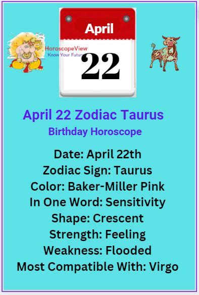 April 22 Zodiac Sign Taurus Personality & Traits