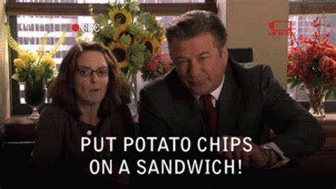 Liz Lemon Sandwich GIF - Liz Lemon Sandwich Potato Chips - Discover & Share GIFs