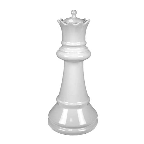 Subtle White Ceramic Chess Piece Decor - Walmart.com