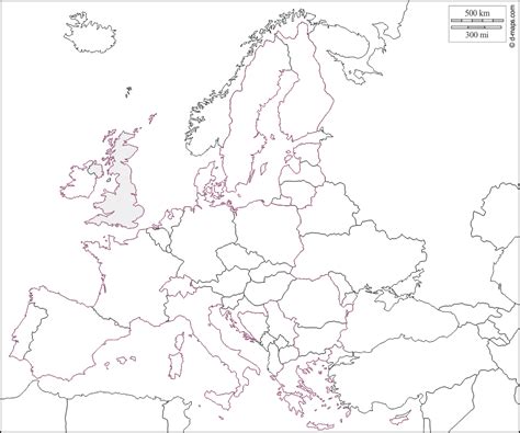 خريطة صماء لقارة اوروبا - أفكار خلفية