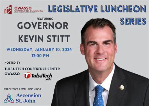 GOVERNOR KEVIN STITT TO SPEAK AT OWASSO CHAMBER 2024 LEGISLATIVE SERIES ...