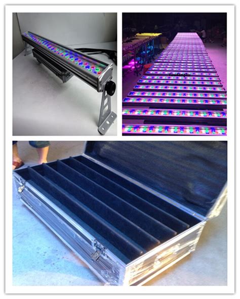 4pcs with flightcase72x3w led waterproof rgb wall wash 100CM long led ...