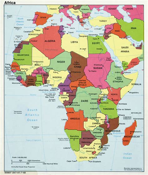 Africa Map With Cities - United States Map