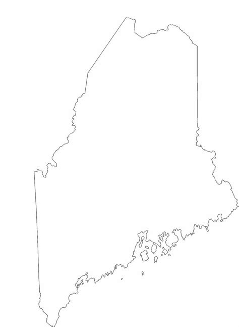 Maine State Outline Map Free Download