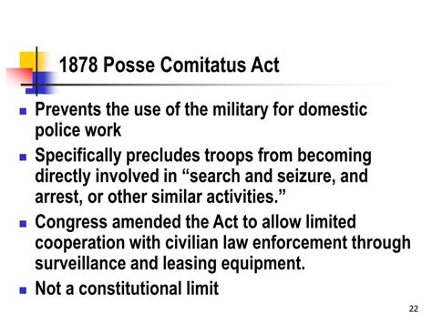 PPT - Plagues, Police, and Posse Comitatus: Legal Issues in Forensic ...