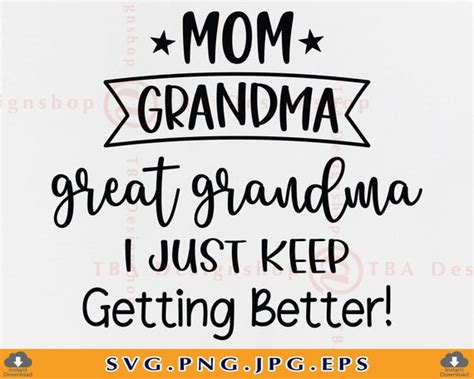 Mom Great Grandma SVG Grandma SVG Grandma Gift SVG Grandma - Etsy