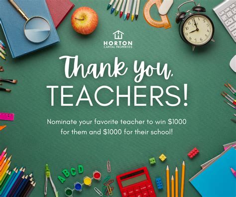 Nominate a Teacher! | Kindred Homes