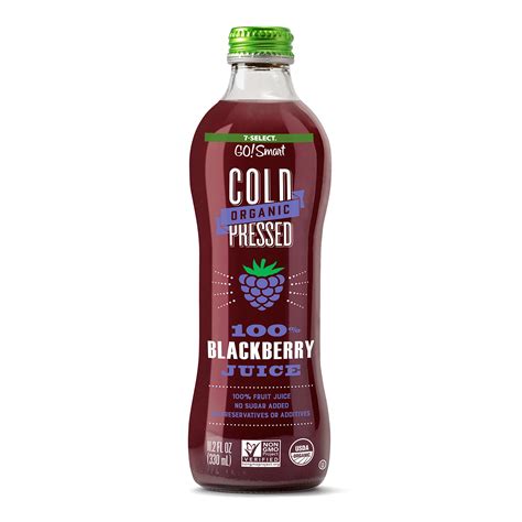 7-Select Organic Cold Pressed Juice, Blackberry, 11.2 Oz Glass Bottles ...