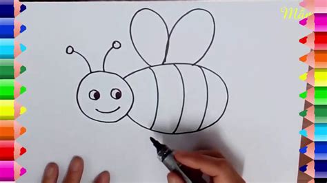 Dạy vẽ con ong _ Hướng dẫn vẽ con ong _ How to draw a bee. mới nhất ...