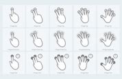 40 Vector MultiTouch Gestures — Medialoot