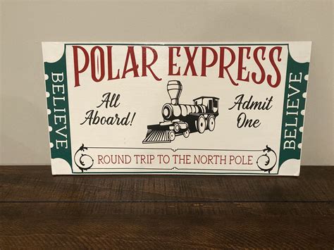 Polar Express Ticket Wall Decor | Etsy | Polar express tickets, Polar express, Polar