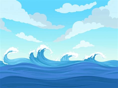 Premium Vector | Ocean surface wave background