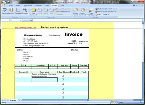 Invoice Template For Excel 2019 | DocTemplates