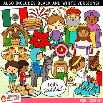 Christmas Around the World Christmas in Mexico Clip Art by LittleRed