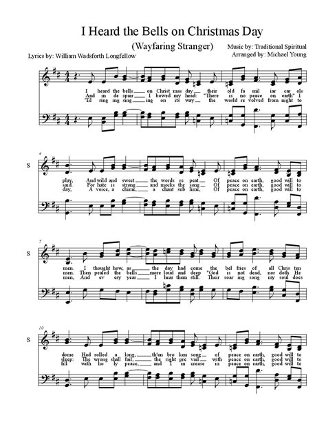 I Heard The Bells On Christmas Day (by Michael D. Young -- SATB)