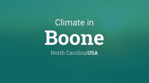 Climate & Weather Averages in Boone, North Carolina, USA