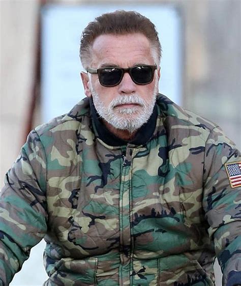 Arnold Schwarzenegger sports distinguished beard during bike ride in ...