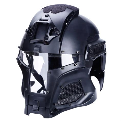 2018 New Tactical Military Ballistic Helmet Mask Hunting SideRail NVG ...