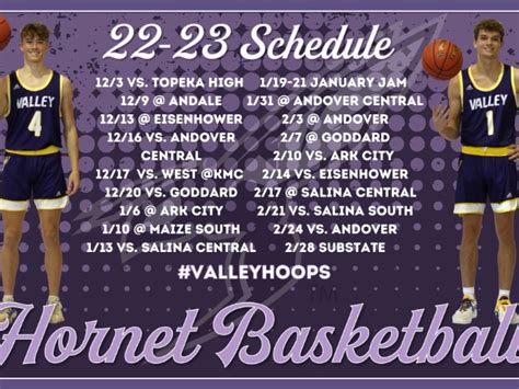 2022-2023 Boys Basketball Schedule - Valley Center High School ...