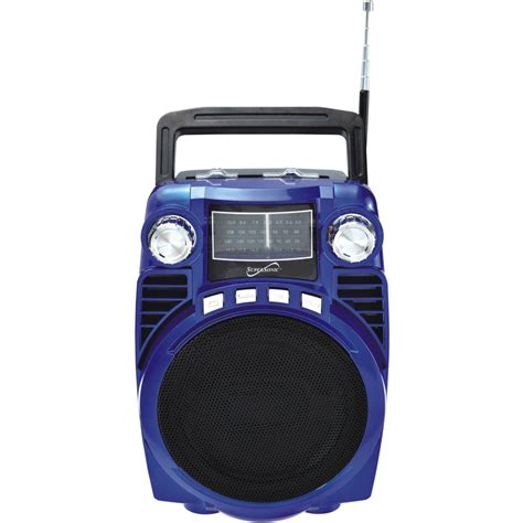 Supersonic Portable AM/FM Radio, Blue, SC-1390BT - Walmart.com - Walmart.com