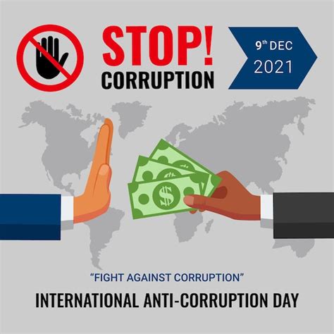 Free Vector | Hand drawn flat anti corruption day illustration