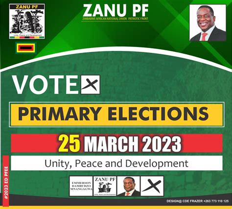 ZANU PF on Twitter: "BREAKING NEWS The ZANU PF 2023 Primary Elections ...