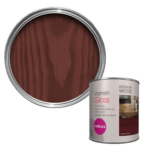 Colours Rosewood Gloss Wood varnish 0.25L | Departments | DIY at B&Q