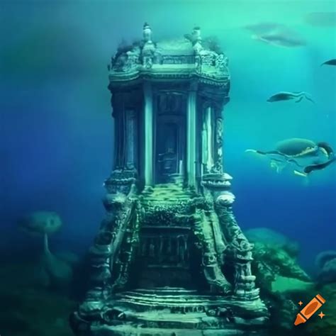 Image of a victorian style underwater temple on Craiyon