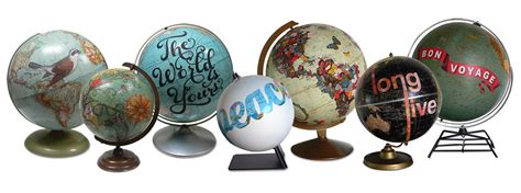 ImagineNations custom made globes by Wendy Gold Vintage Globe, Vintage Maps, Hand Painted Globe ...