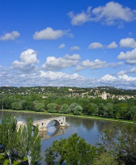 Ancient Bridge, Rhone River, Avignon France Stock Photo - Image of south, saint: 25021618