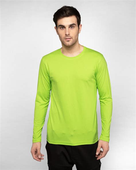 Buy Neon Green Full Sleeve T-Shirt for Men green Online at Bewakoof