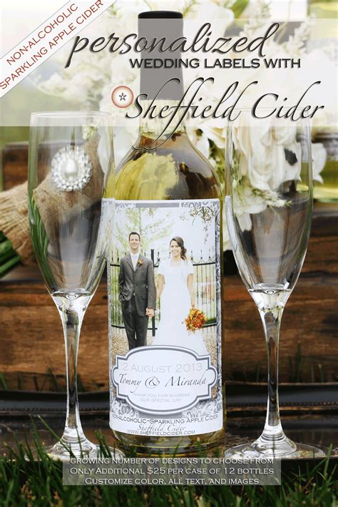 Personalized Wedding Labels with Non-Alcoholic Sparkling Apple Cider. The perfect addition for y ...