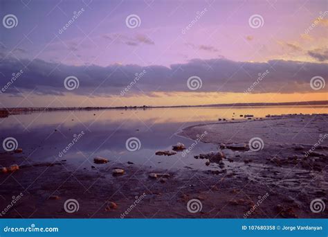 Alicante, Torrevieja, Salt Lakes of Torrevieja,sunset, Purple Sky Stock Photo - Image of salt ...