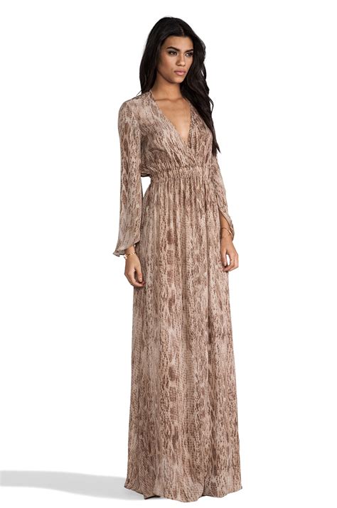 Lyst - Loveshackfancy Love Shack Fancy Long Sleeve Maxi Dress in Brown