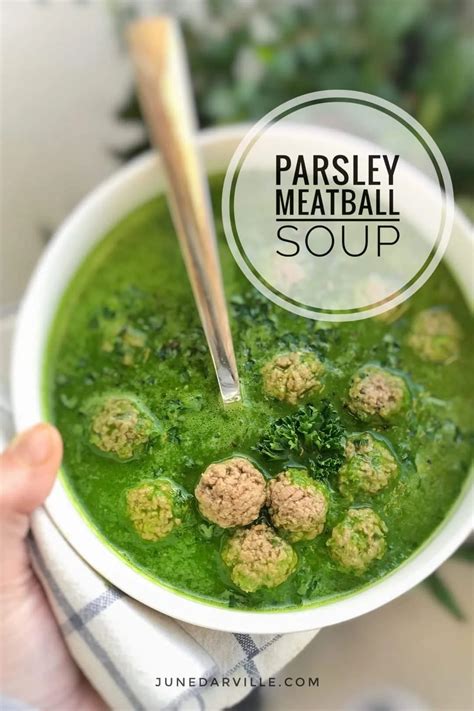 Parsley Soup with Meatballs Recipe | Simple. Tasty. Good.