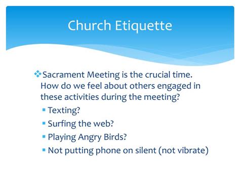 PPT - Church Etiquette PowerPoint Presentation - ID:1690144