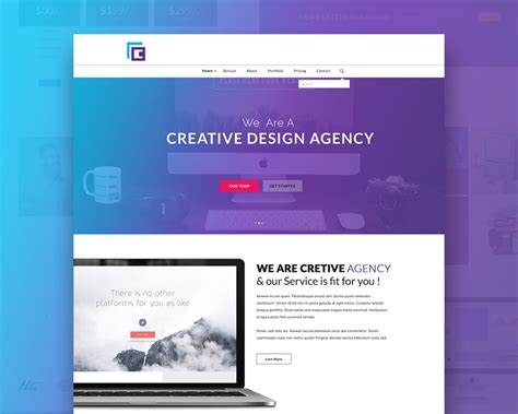 Creative Agency Website Template Free PSD – Download PSD