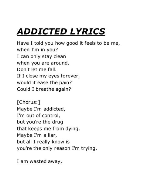 Addicted lyrics