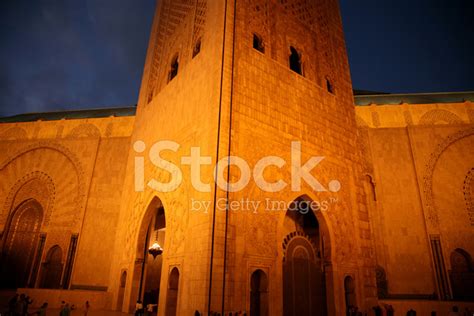 Mosque Hassan Ii At Night Stock Photo | Royalty-Free | FreeImages