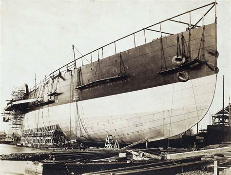 SS Great Eastern before launch, 1857. Largest ship in the world for 42 years. Designed to carry ...