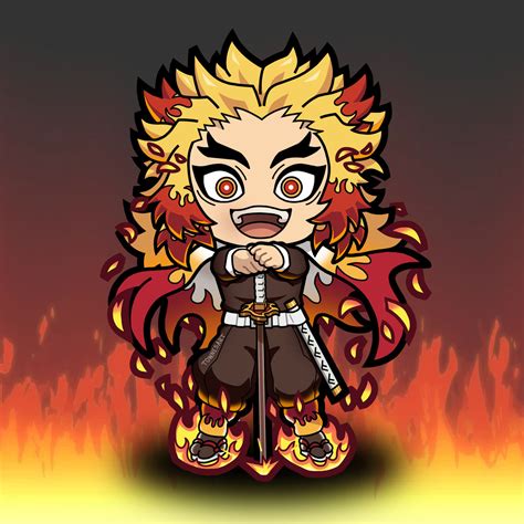 Rengoku Chibi by townesart on DeviantArt