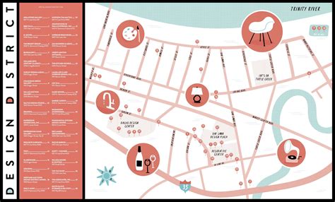 Illustrated Map of Dallas Design District — Nate Padavick