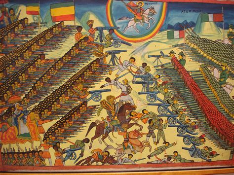 Battle of Adwa by an unknown Ethiopian artist-1896 [2592 × 1944] : r ...