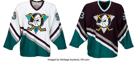 1993 Anaheim Mighty Ducks Prototype Jerseys & Original Development | Lot #57360 | Heritage Auctions